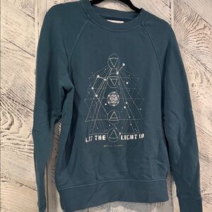 Spiritual Gangster Blue Graphic Crewneck Sweater